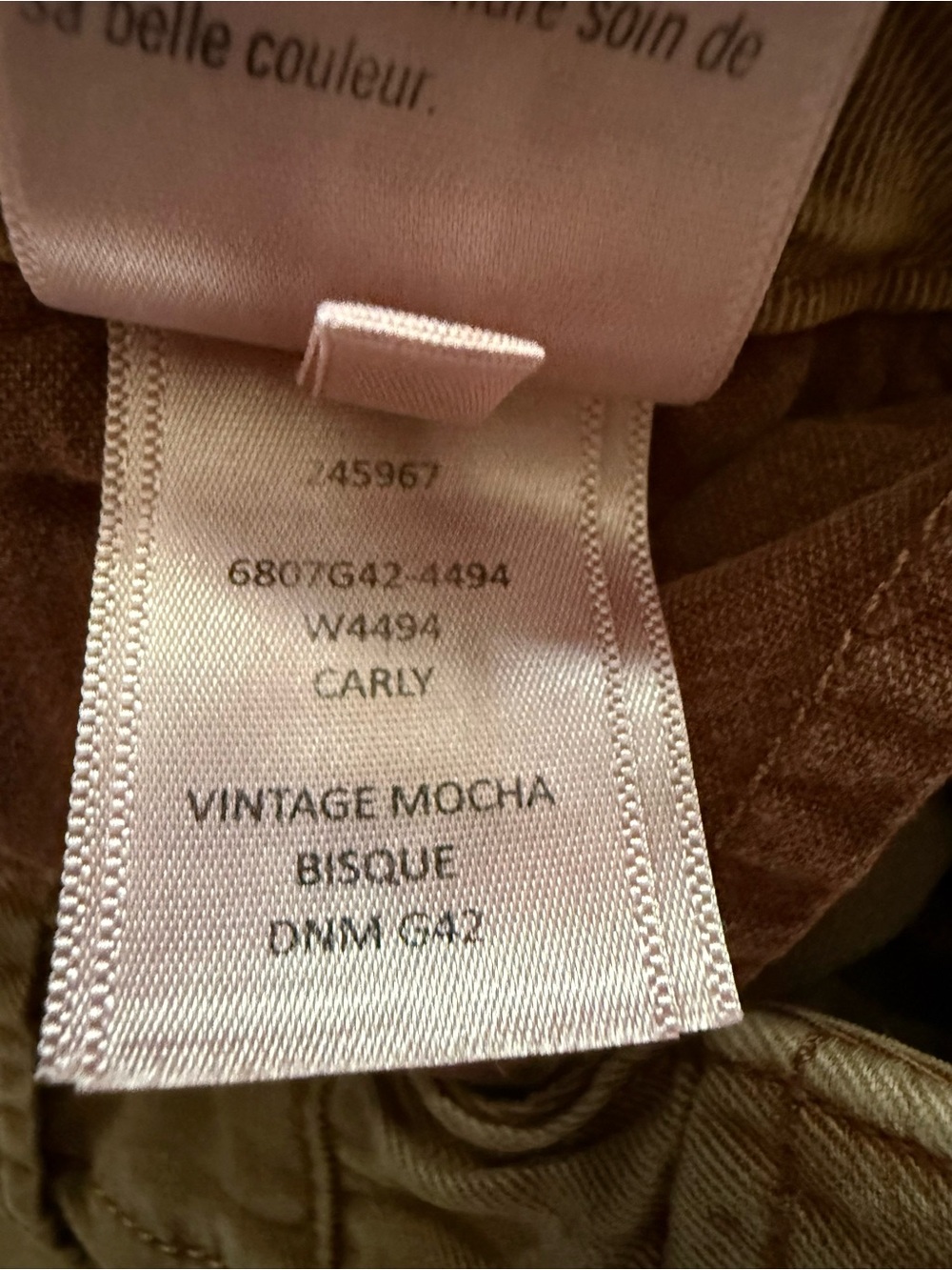 PAIGE Carly Wide Leg Drawstring Pants Size 26 Vintage Mocha Bisque - Picture 9 of 9